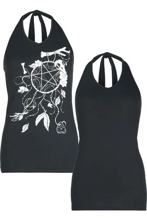 Gothicana Top atado al cuello Gótico de - Doble pack tops - S XXL - para Mujer
