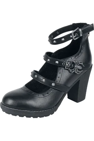 Gothicana Tacón alto Gótico de - Pumps con correas y remaches - EU37 EU40 - para Mujer