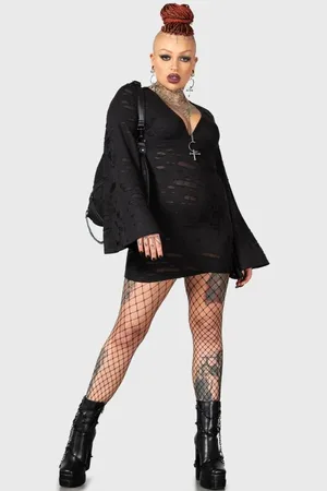 Killstar Vestido Corto Gótico de - Decaying Dress - XS S - para Mujer
