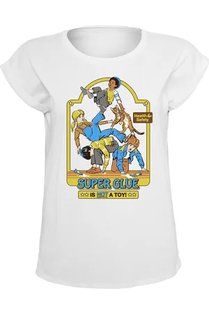 Steven Rhodes Camiseta Fun de - Super Glue Is Not A Toy - M XXL - para Mujer