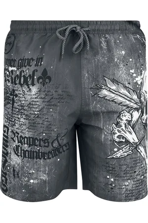 Rock Rebel Bañador de - Swim Shorts with Skull Print - M XXL - para Hombre