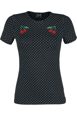 Pussy Deluxe Camiseta Rockabilly de - Mini Dots Basic - XS XL - para Mujer