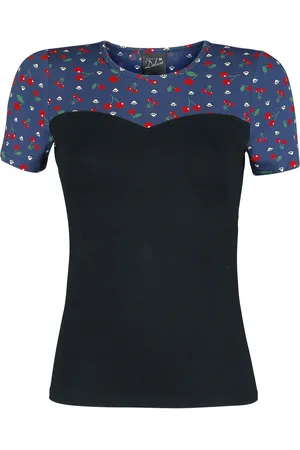 Pussy Deluxe Camiseta Rockabilly de - Cat Paws & Cherries Girl Basic - XS XXL - para Mujer