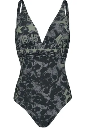 Rock Rebel Bañador de - Bañador con estampado de calaveras - S XXL - para Mujer