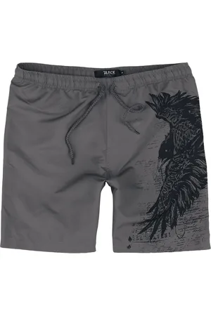 EMP Bañador de - Swim Shorts with Raven Print - S XXL - para Hombre