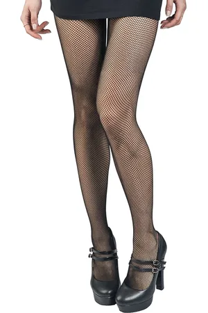 Pamela Mann Medias Rockabilly de - Fishnet Crotchless Tights - S-XL - para Mujer