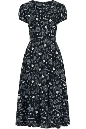 Hell Bunny Vestido largo Rockabilly de - Hello Goodbye - XS 4XL - para Mujer