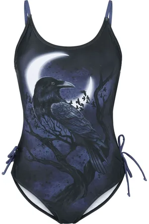 EMP Bañador de - Swimsuit With Moon And Raven - S XXL - para Mujer