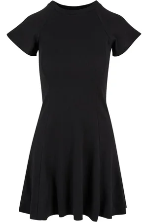 Urban classics Vestido Corto de - Ladies Ribbed Skater - XS 4XL - para Mujer