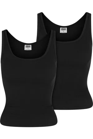 Urban classics Top de - Ladies Organic Basic Rib Top 2-Pack - L XL - para Mujer