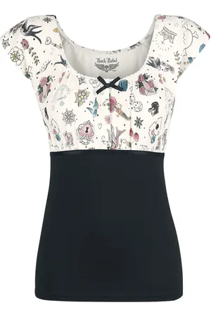 Rock Rebel Camiseta Rockabilly de - Skinny Minnie - S 3XL - para Mujer