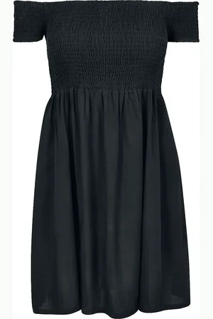 Urban classics Vestido Corto de - Ladies Smoked Off Shoulde - XS M - para Mujer