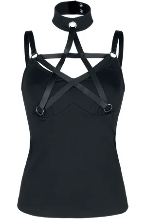 Jawbreaker Top atado al cuello Gótico de - Pentagram Straps Top - XS XXL - para Mujer
