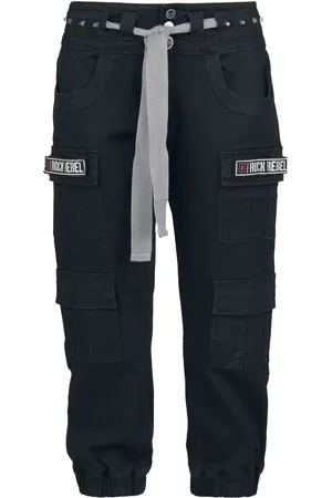Rock Rebel Pantalones de tela de - Studs and patches - 28 30 - para Mujer