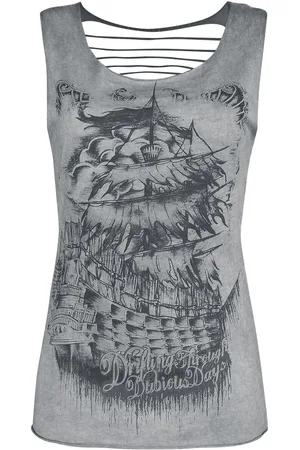 EMP Top de - Top con cortes y estampado - S 5XL - para Mujer