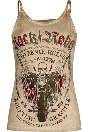Rock Rebel Top de - Top con lavado y estampado - XS XXL - para Mujer