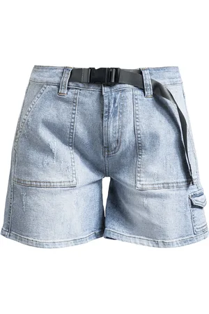 EMP Pantalones cortos de - Pantalón corto cómodo con cinturón - 27 31 - para Mujer