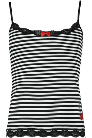 Pussy Deluxe Top Rockabilly de - Stripey Classic Top - L XXL - para Mujer