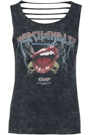 EMP Top de - Top estilo rock con estampado batik - XS XL - para Mujer