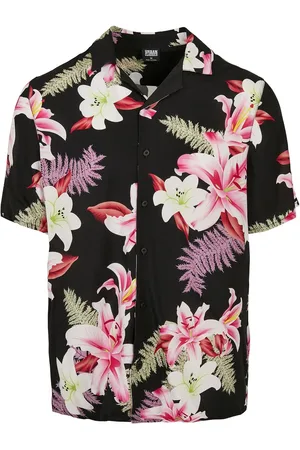 Urban classics Camisa manga Corta de - Viscose AOP Resort - S 5XL - para Hombre