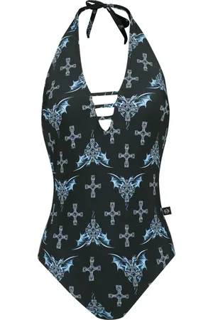 Gothicana Bañador Gótico de - Gothicana X Anne Stokes - Bañador - S XXL - para Mujer