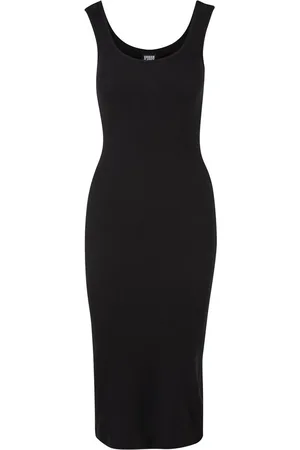 Urban classics Vestido largo de - Ladies Rib Top Dress - XS 3XL - para Mujer