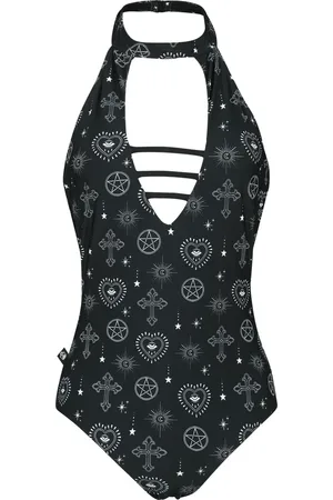 Gothicana Bañador Gótico de - Mystical Symbols - S XXL - para Mujer