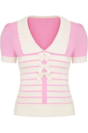 Hell Bunny Camiseta Rockabilly de - Jennie Top - XS XXL - para Mujer