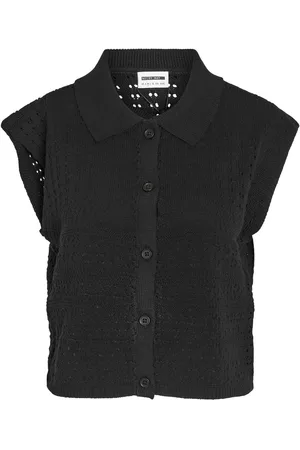 Noisy May Camisa manga Corta de - NMVega S/L Polo Knit Cardigan FWD - XS S - para Mujer