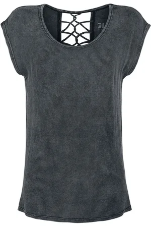 EMP Camiseta de - Camiseta con bandas decorativas traseras - XS XXL - para Mujer