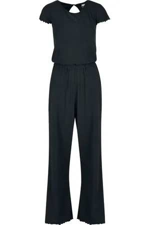 Urban classics Mono de - Ladies Rib Wid Leg Jumpsuit - XS XL - para Mujer