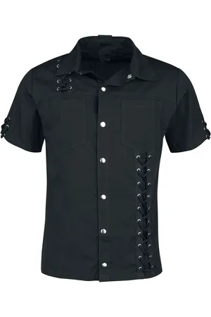 Vixxsin Camisa manga Corta Gótico de - Damion - S 4XL - para Hombre