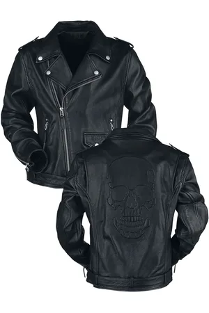 EMP Chaqueta de Cuero Gótico de - The Road Crew - S XXL - para Hombre