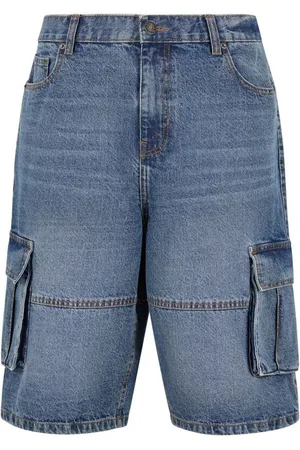 Urban classics Pantalones cortos de - Relaxed Denim Cargo Shorts - 30 38 - para Hombre