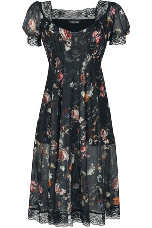 Jawbreaker Vestidos de longitud media Gótico de - Night Garden Print Midi - XS 4XL - para Mujer