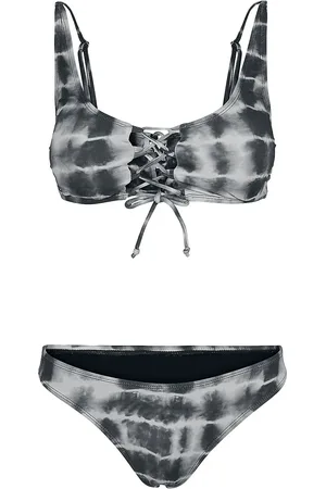 Urban classics Set Bikini de - Ladies Lace Up Tie Dye Bikini - XS XL - para Mujer