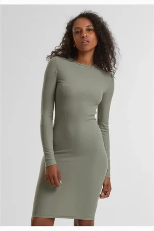 Urban classics Vestido Corto de - Vestido Mujer Acanalado - XS XL - para Mujer