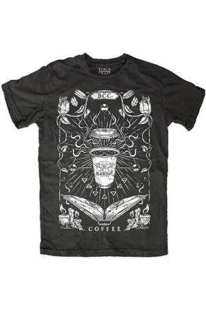 Blackcraft Cult Camiseta Gótico de - Camiseta Coffee Tarot Men