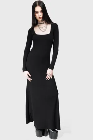 KIHILIST by KILLSTAR Vestido largo Gótico de - Dark Glyph Dress - M 4XL - para Mujer