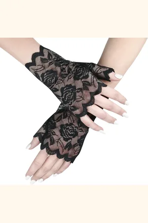 Banned Alternative Guantes sin dedos Rockabilly de - Ramona lace - para Mujer