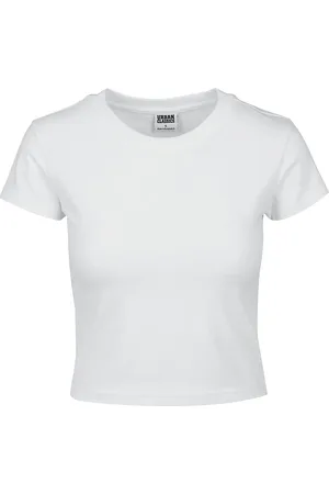 Urban classics Camiseta de - Ladies Stretch Jersey Cropped - XS XL - para Mujer