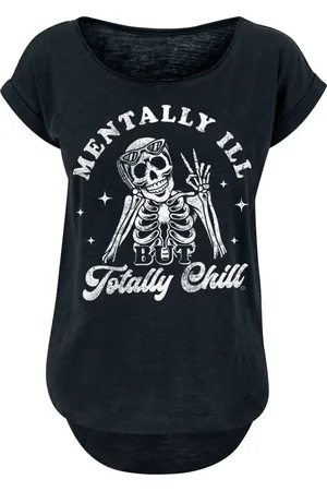 Goodie Two Sleeves Camiseta Fun de - Mentally Ill But Totally Chill - S XXL - para Mujer