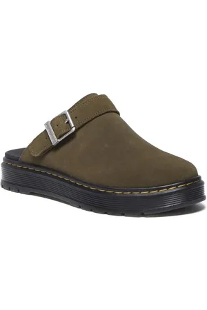 Dr. Martens Sandalias de - Brookline Mule DMs Olive Bronx Suede - EU36 EU46 - para