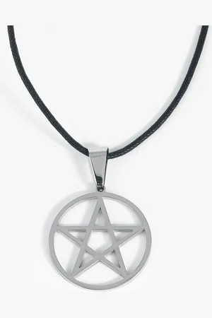 etNox hard and heavy Collar Gótico de - Plain Pentagram - para