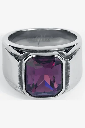etNox hard and heavy Anillo Gótico de - Simply Purple - para