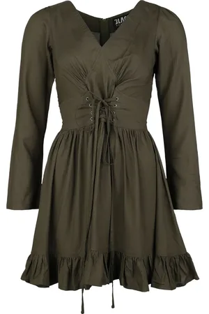 EMP Vestido Corto de - Vestido con cordón delantero - S XXL - para Mujer