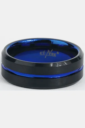 etNox Anillo de - Blue Line - para