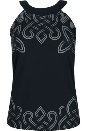 EMP Top atado al cuello de - Top nórdico con adornos - S XXL - para Mujer