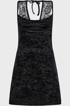 Killstar Vestido Corto Gótico de - Burnt Obsidian Lounge Dress - S XL - para Mujer