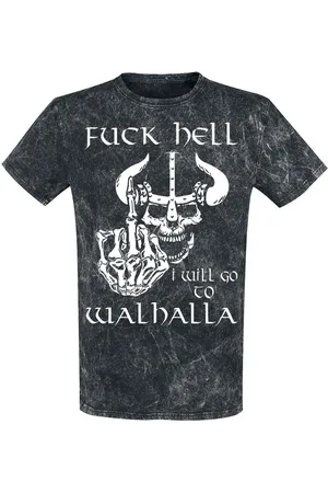 Sprüche Camiseta Fun de - Fuck Hell - I Will Go To Walhalla - M 4XL - para Hombre